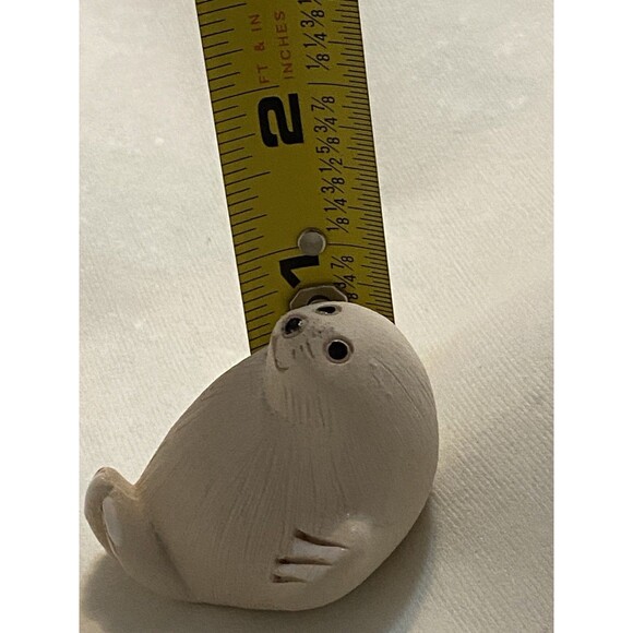 Vintage Artesania Rinconada White Baby Small Seal Pup Figurine 80’s Signed Gift - Picture 6 of 8